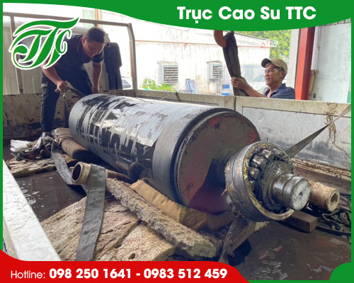 Trục cao su ngành xeo giấy